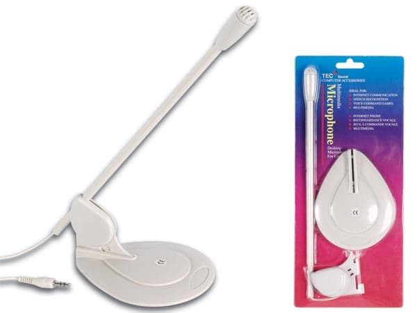 Microfono Multimedia Para Ordenador Con Base De Sobremesa
