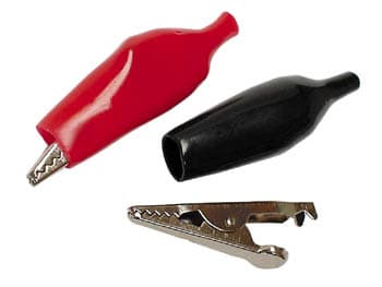 PINZA DE COCODRILO AISLADA CON FUNDA DE SILICONA 44mm ROJA