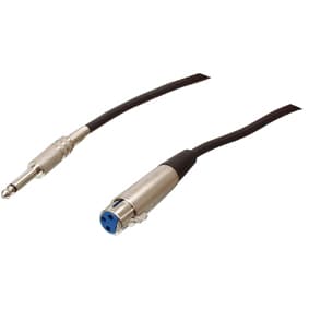 CABLE MICROFONO PROF JACK MACHO 635mm XLR HEMBRA 6m