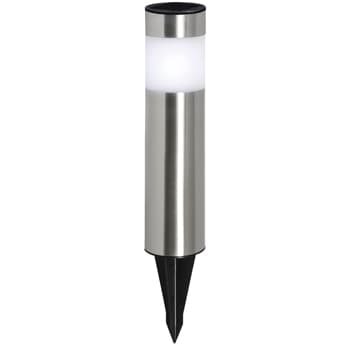 Luz Solar Led 006W 12V Suelo Jardin Acero Pulido