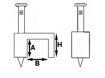 GRAPA FIJACION BLANCA PARA MANGUERA PLANA 8mm 100 Uds