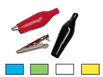 PINZA DE COCODRILO COCO AISLADA FUNDA SILICONA 27mm DE COLOR AMARILLO AMARILLA