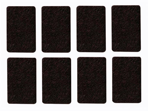 8 x CINTA FIELTRO ADHESIVA RECTANGULAR COLOR 8 UNIDADES