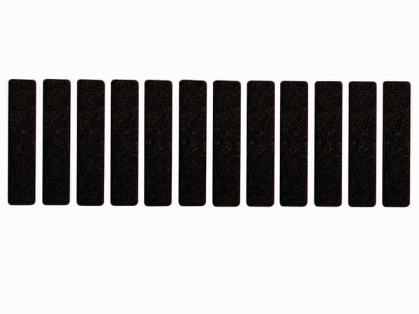 12 x CINTA FIELTRO ADHESIVA RECTANGULAR 12 UNIDADES