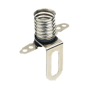 Portalamparas Metalico Rosca E10 Niquelado Fijacion