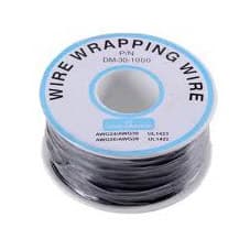 ROLLO DE HILO PARA WRAPPING CABLE PARA WRAPING NEGRO AWG30 300m