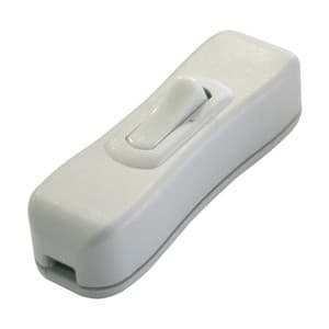 Interruptor Unipolar Pasante Para Calbe Aereo Color Blanco