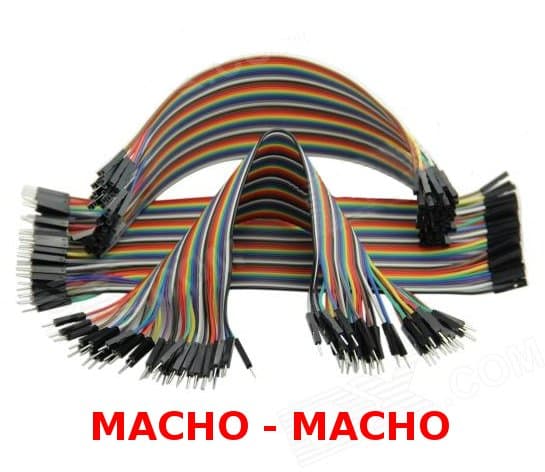 40 CABLES DUPONT PIN CONECTOR PLACA PROTOBOARD ARDUINO MACHO MACHO 20cm