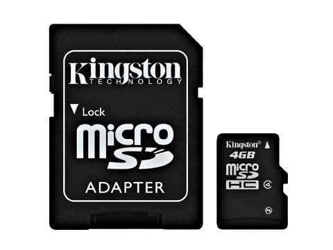 Memoria Micro Sd Microsd Con Adaptador De Tarjeta Kingston 4Gb C4