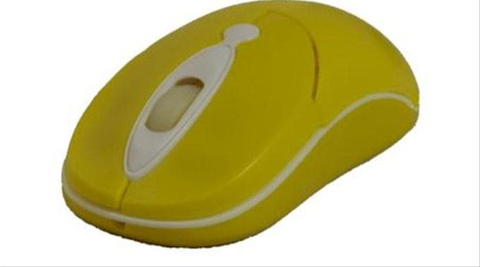 Raton Optico Usb 800 Dpi 3 Botones Mini Portatil Ordenador Color Amarillo