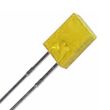 LED RECTANGULAR 2x5mm AMARILLO DIFUSO 8mcd
