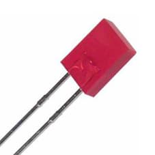 LED RECTANGULAR 2x5mm ROJO DIFUSO 8mcd