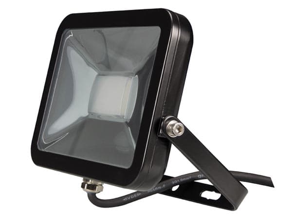 Proyector Foco Led Diseo Deluxe Extra Plano Slim 20W Negro Blanco Calido