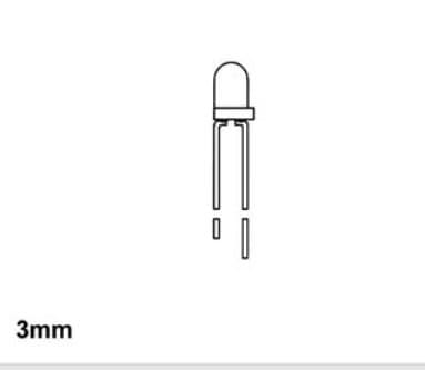 LED 3mm ALTA LUMINOSIDAD DE COLOR VERDE mcd ANGULO VISION 60 3900md