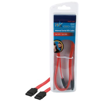 CABLE DATOS SATA PLANO MACHO MACHO 1m ROJO