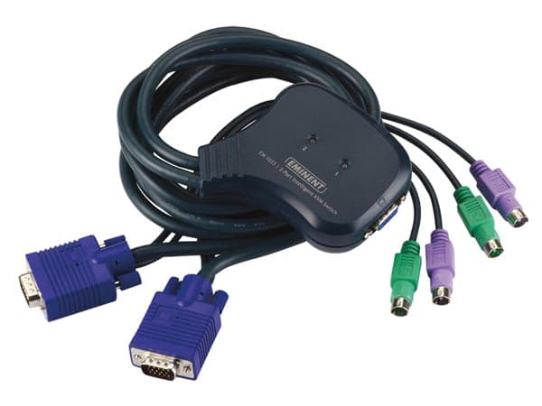 Conmutador Kvm Automatico De 2 Puertos Controlar 2 Pcs